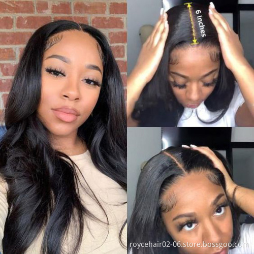 Cheap Invisible Swiss Lace 100% Peruvian Virgin Human Hair 30 Inch Curly Hair Braid Pre Plucked  6x13 HD Lace Front Wig